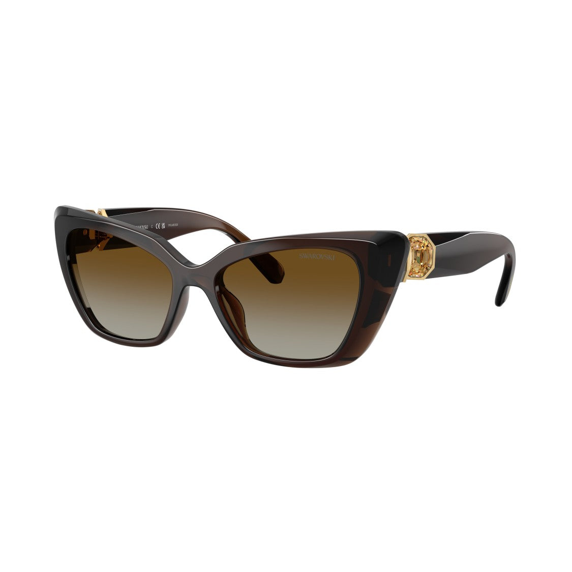 Swarovski 0Sk6047 Bold Cat-Eye Sunglasses With Gold-Tone Embellishments