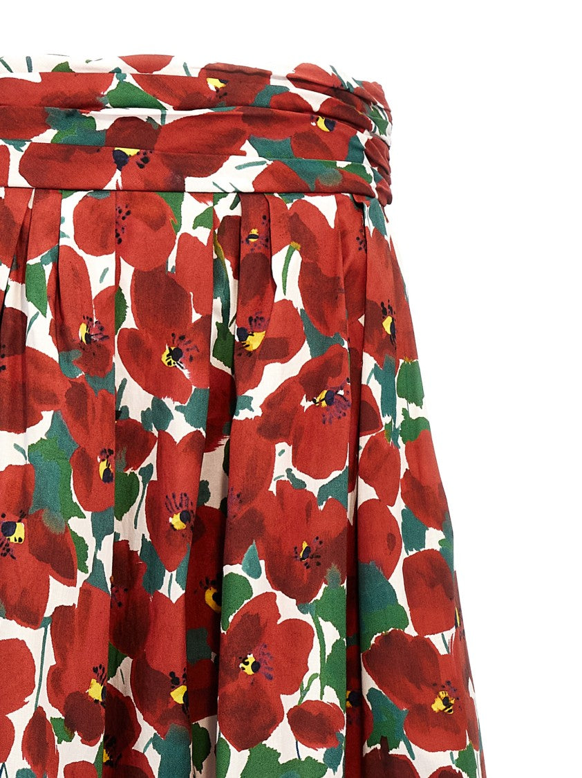 Carolina Herrera Balloon Silhouette High Waist Midi Skirt