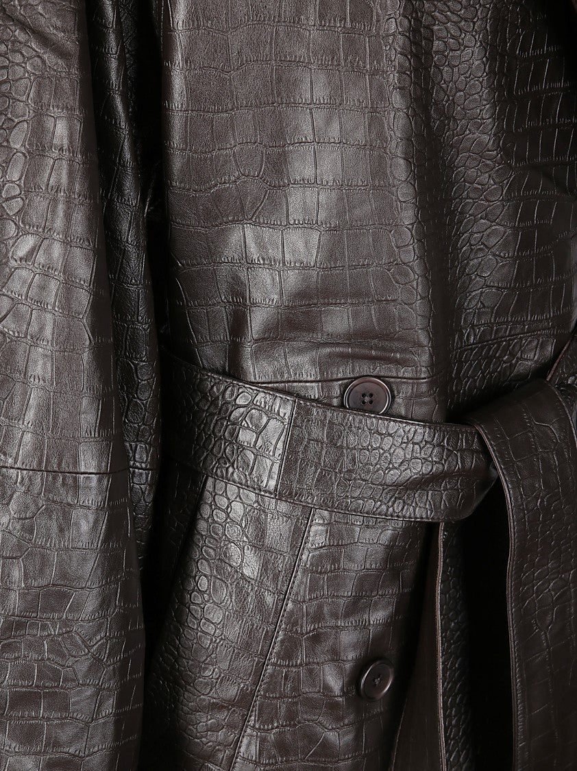 Róhe Leather Croco Coat
