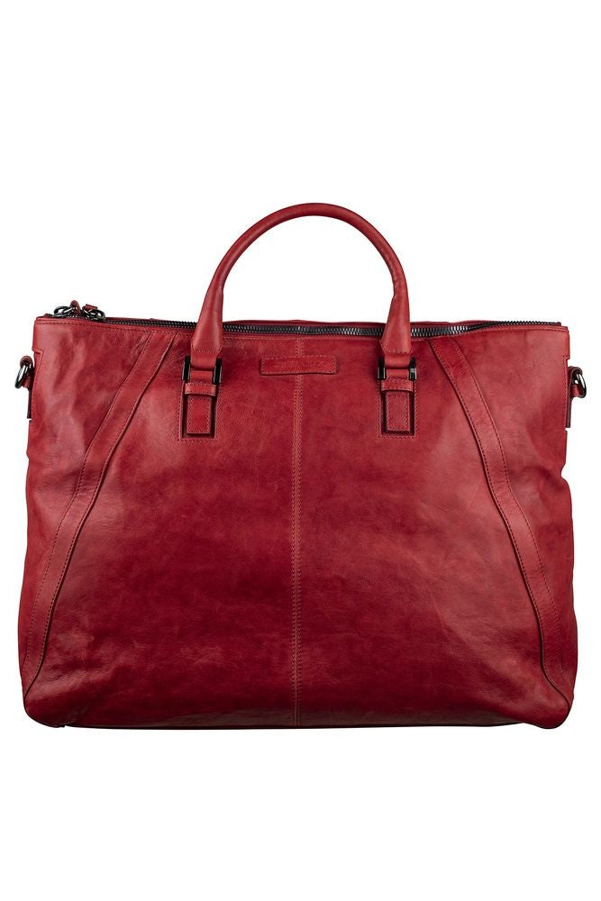 Jimmy Choo Red Leather Tote Bag