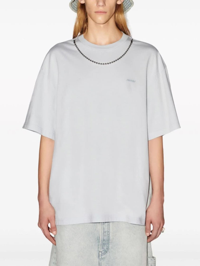 Ambush Blue Ballchain Detail Organic Cotton T-Shirt