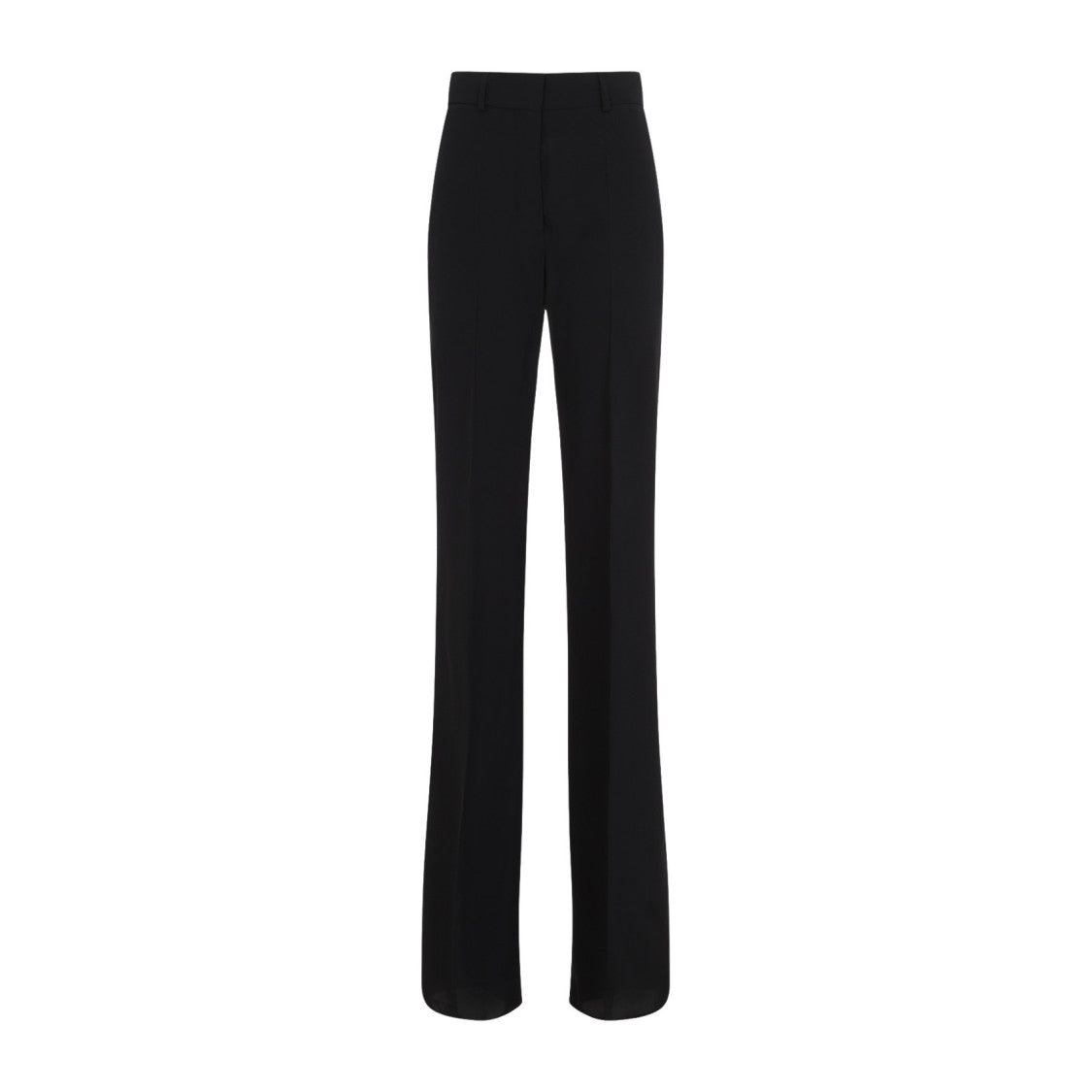 Sportmax Flared Black Trousers With Structured Waistband
