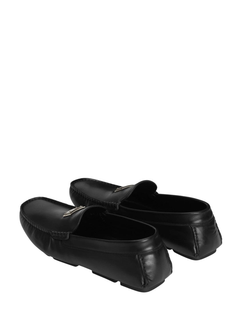 Dolce & Gabbana Black Dg Driver Loafers
