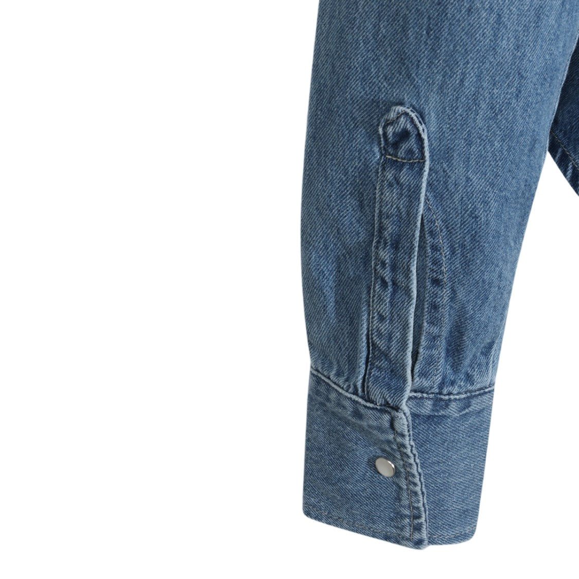 Lois Jeans Denim Shirt With Metallic Studs And Flap Pockets