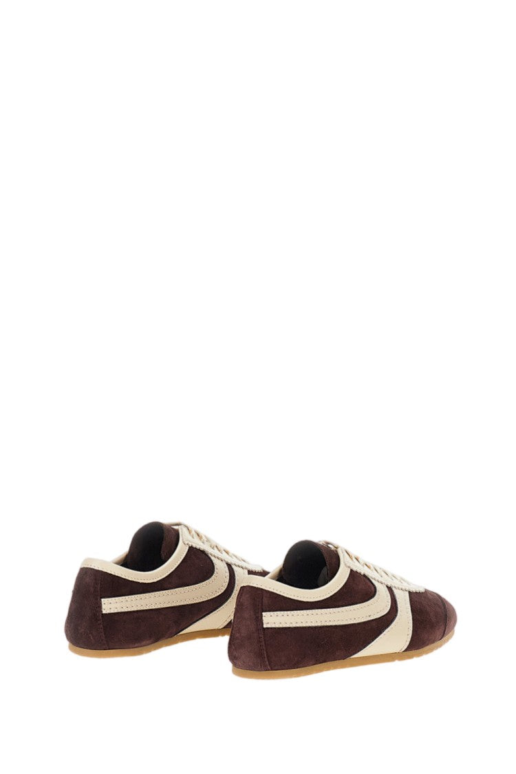 Dries Van Noten Dark Purple Suede Low-Profile Sneakers