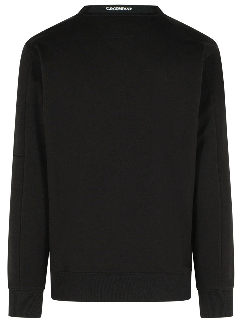 C.P. Company Raised' Black Cotton Sweatshirt