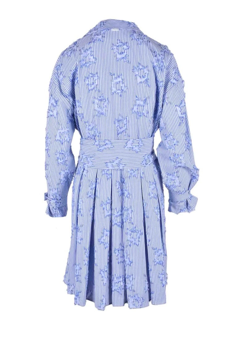 Aglini V-Neck Mini Dress With Textured Loop Pattern