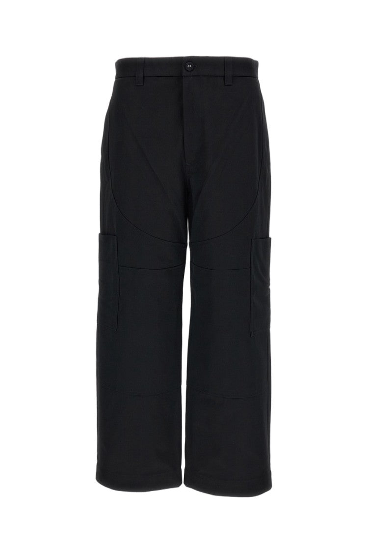 Thom Browne Black Wide Leg Painter Cotton Pants