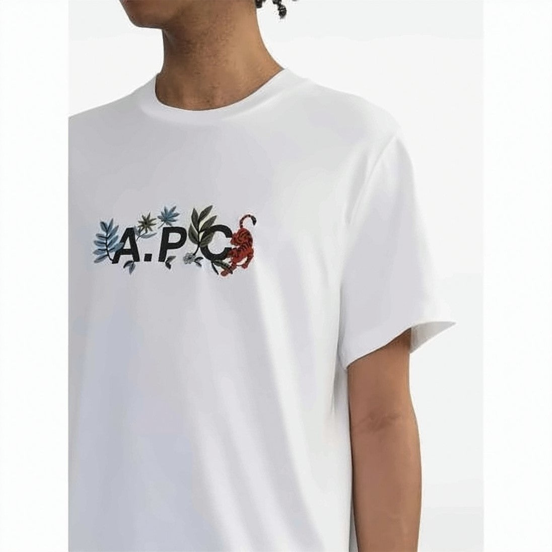A.P.C. Short-Sleeve Cotton T-Shirt With Botanic Graphic Design