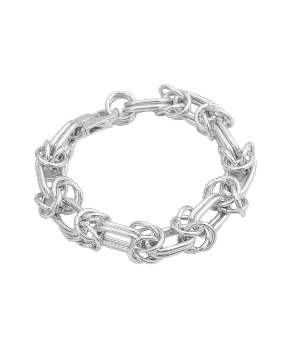 Federica Tosi Cecile Chain Bracelet With Interwoven Design And Polished Finish