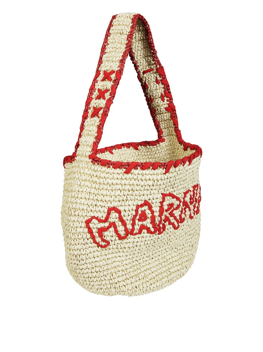 Marni Woven Shoulder Bag With Rounded Shape