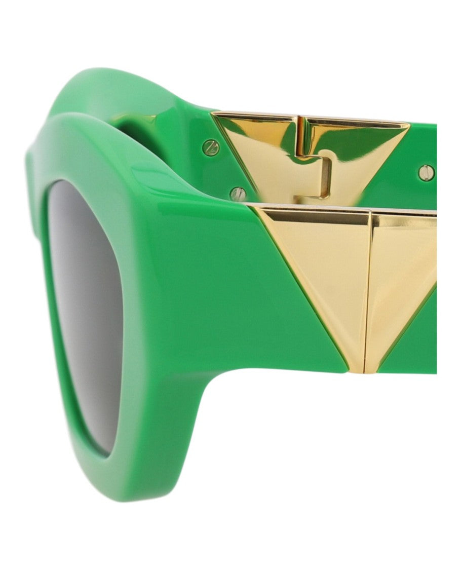 Bottega Veneta Round-Frame Recycled Acetate Sunglasses