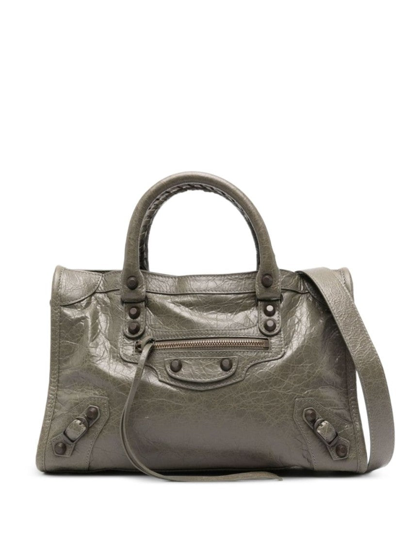 Balenciaga Textured Rectangular Handbag With Braided Detailing