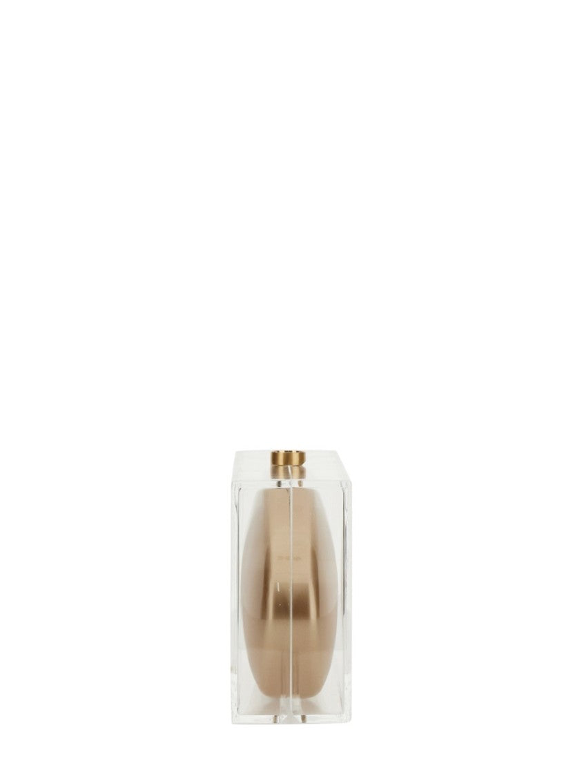 Cult Gaia Sculptural Acrylic Clutch With Gold-Tone Clasp