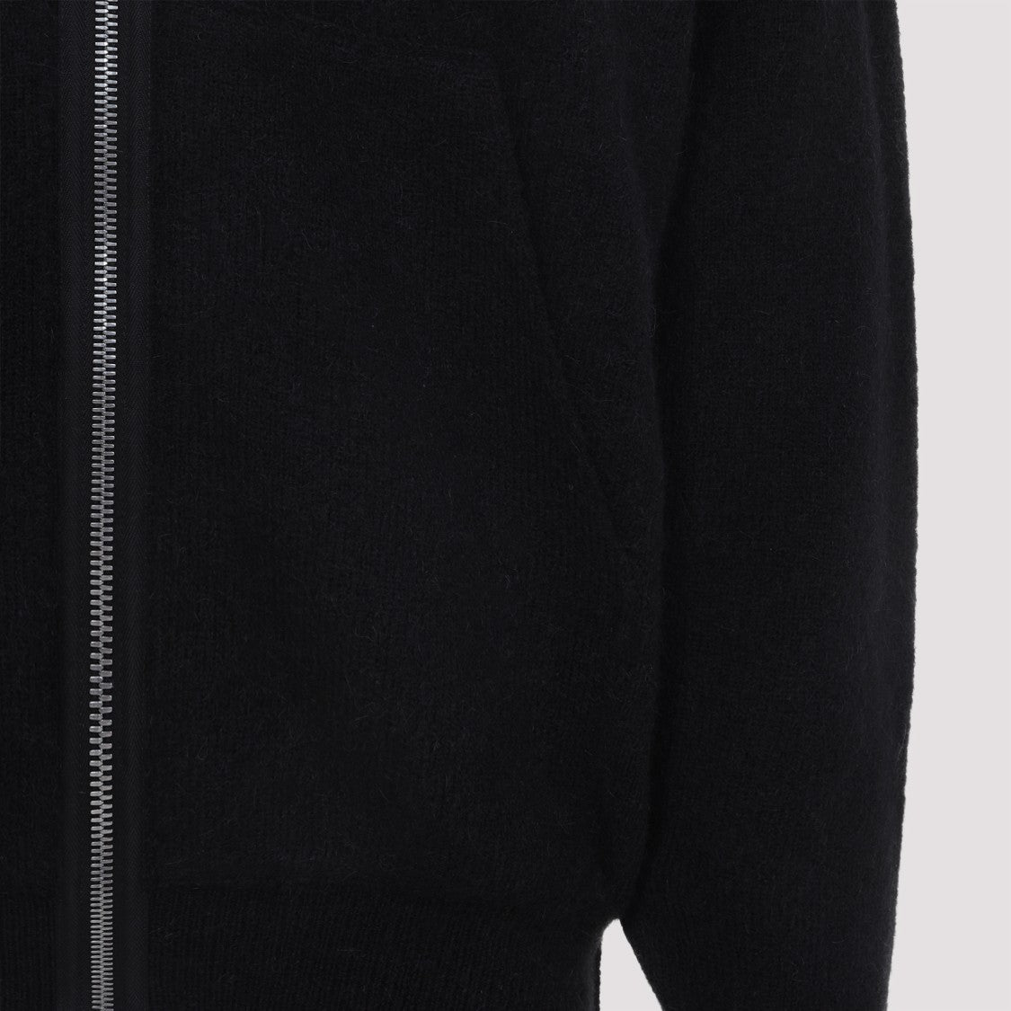 Rick Owens Black Alpaca Gimp Hoodie