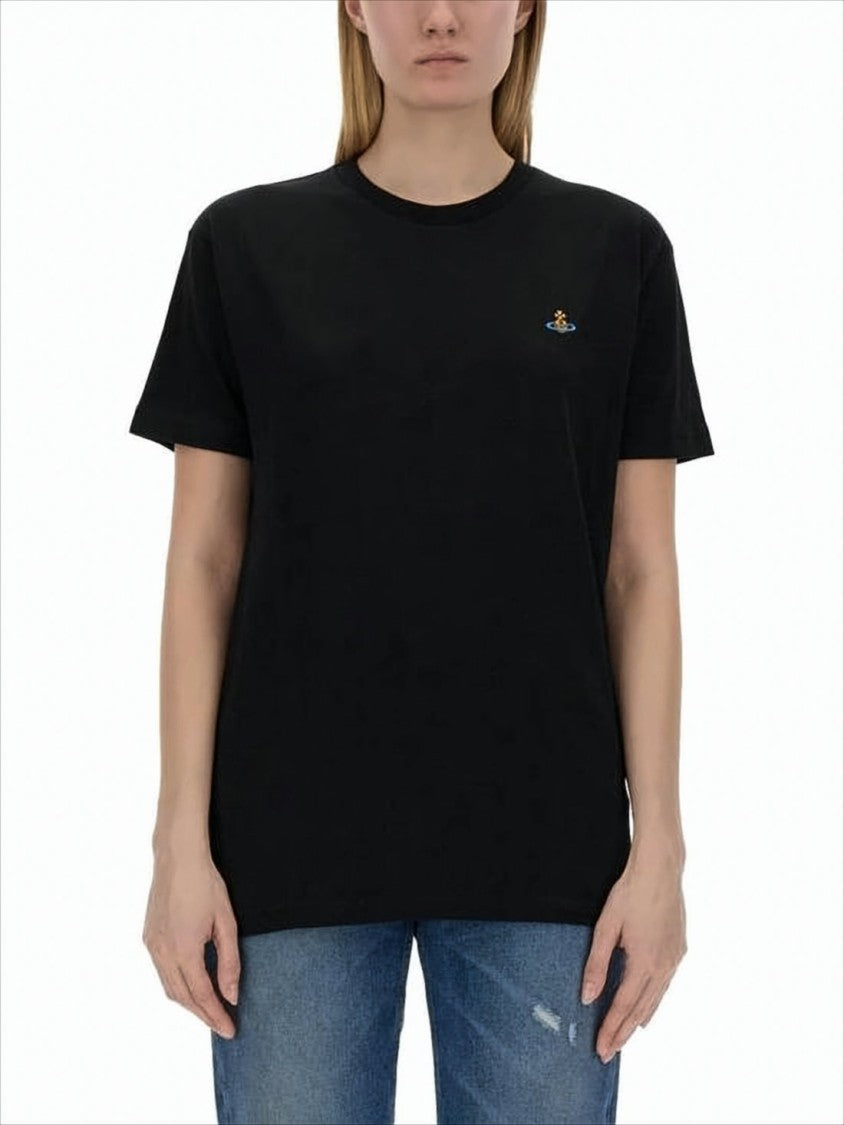 Vivienne Westwood Short-Sleeve T-Shirt With Colorful Embroidered Logo