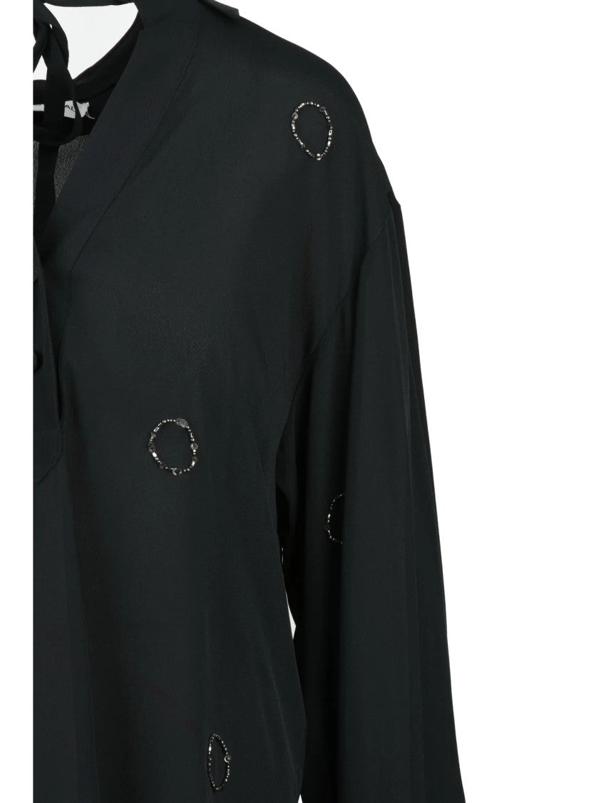 True Royal Black Viscose Women's Shirt