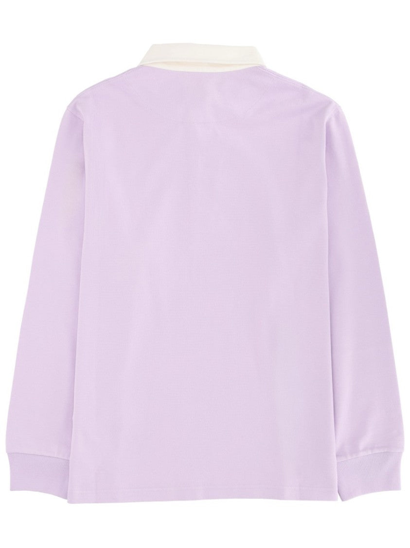 J. W. Anderson Super Super Lilac Graphic Long-Sleeve Polo Shirt