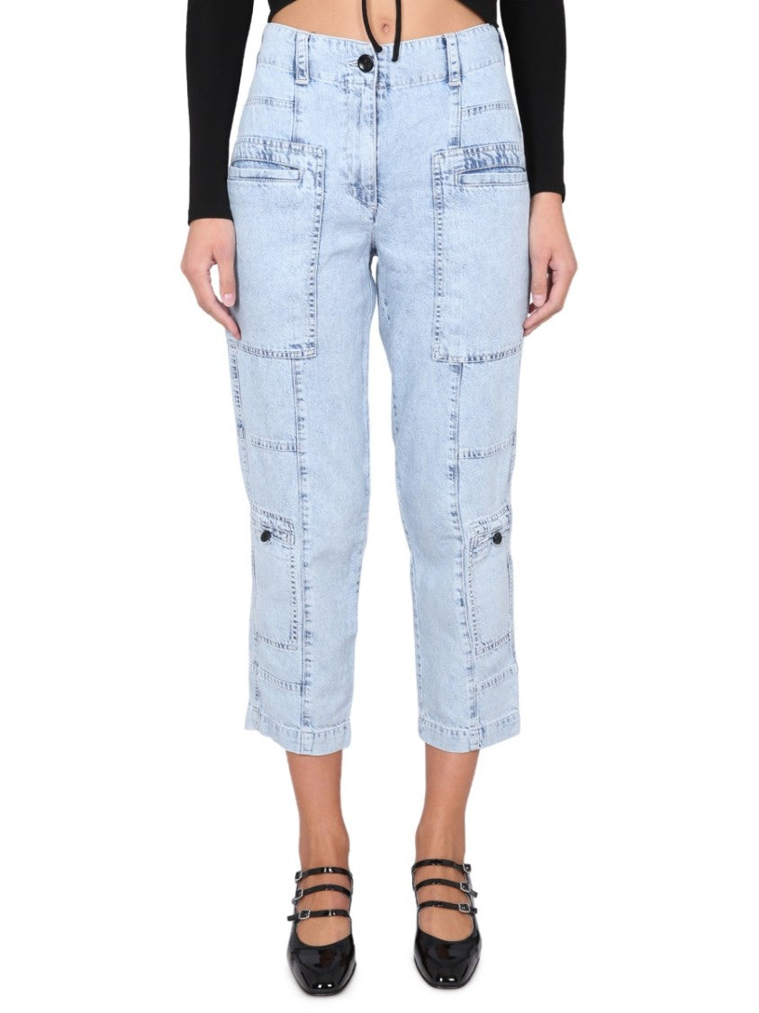 Proenza Schouler X White Label Relaxed Fit Cropped Denim Jeans