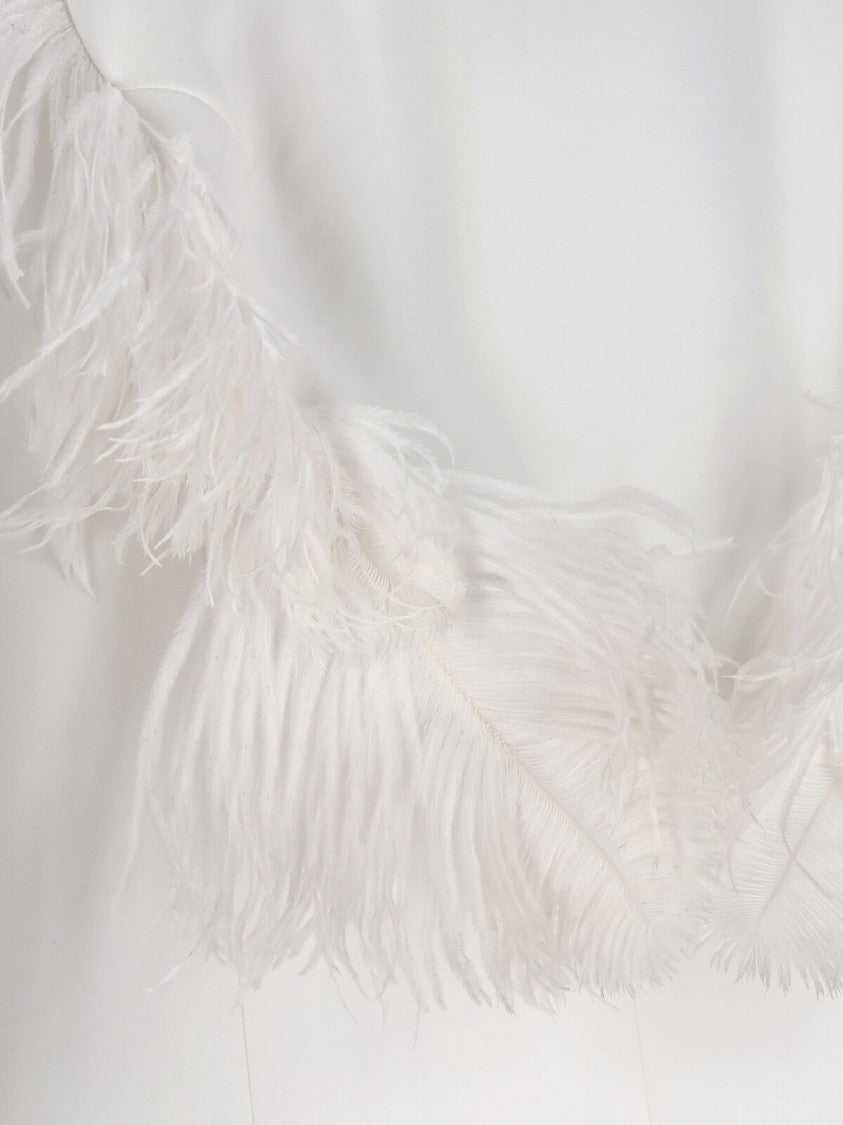 The Attico Mini Feather Dress – White