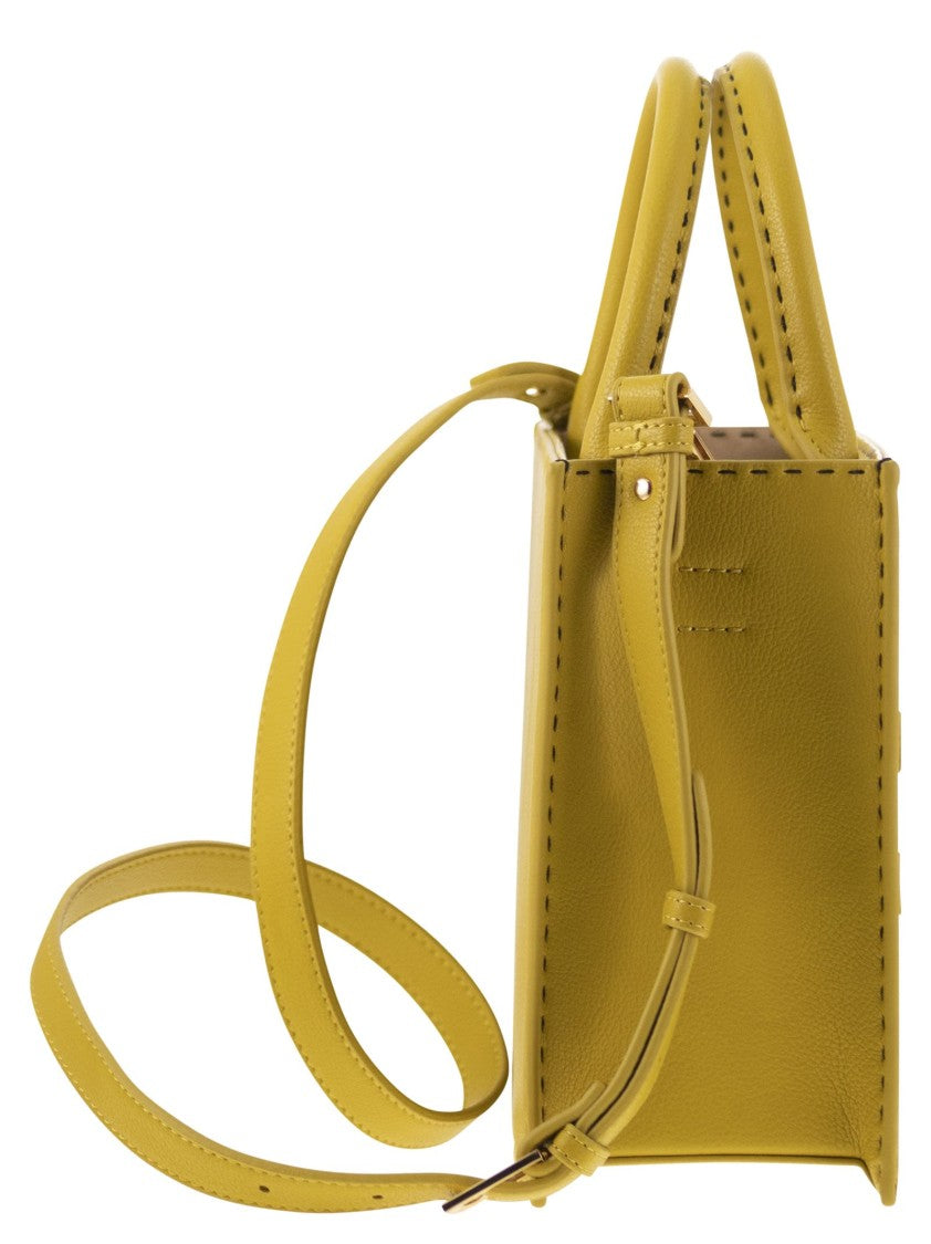 Elisabetta Franchi Small Tote With Contrast Stitching