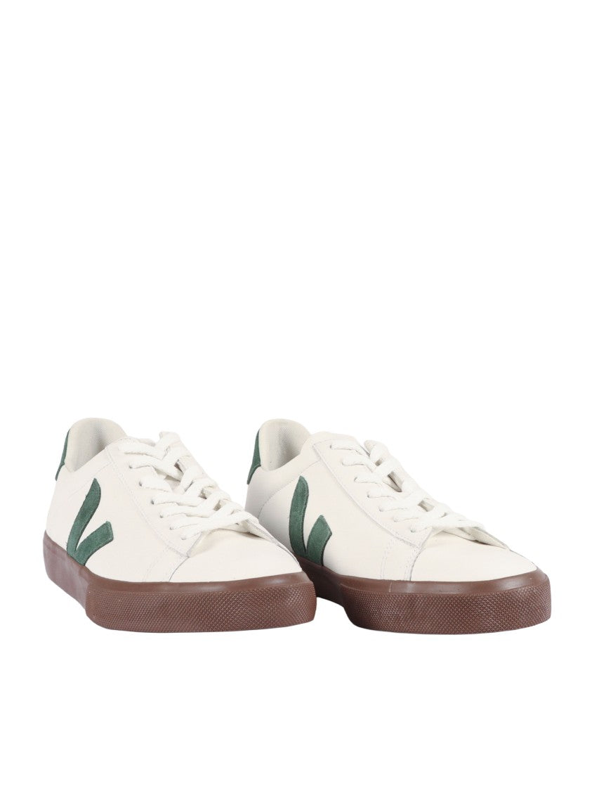Veja White Cyprus Campo Leather Sneakers