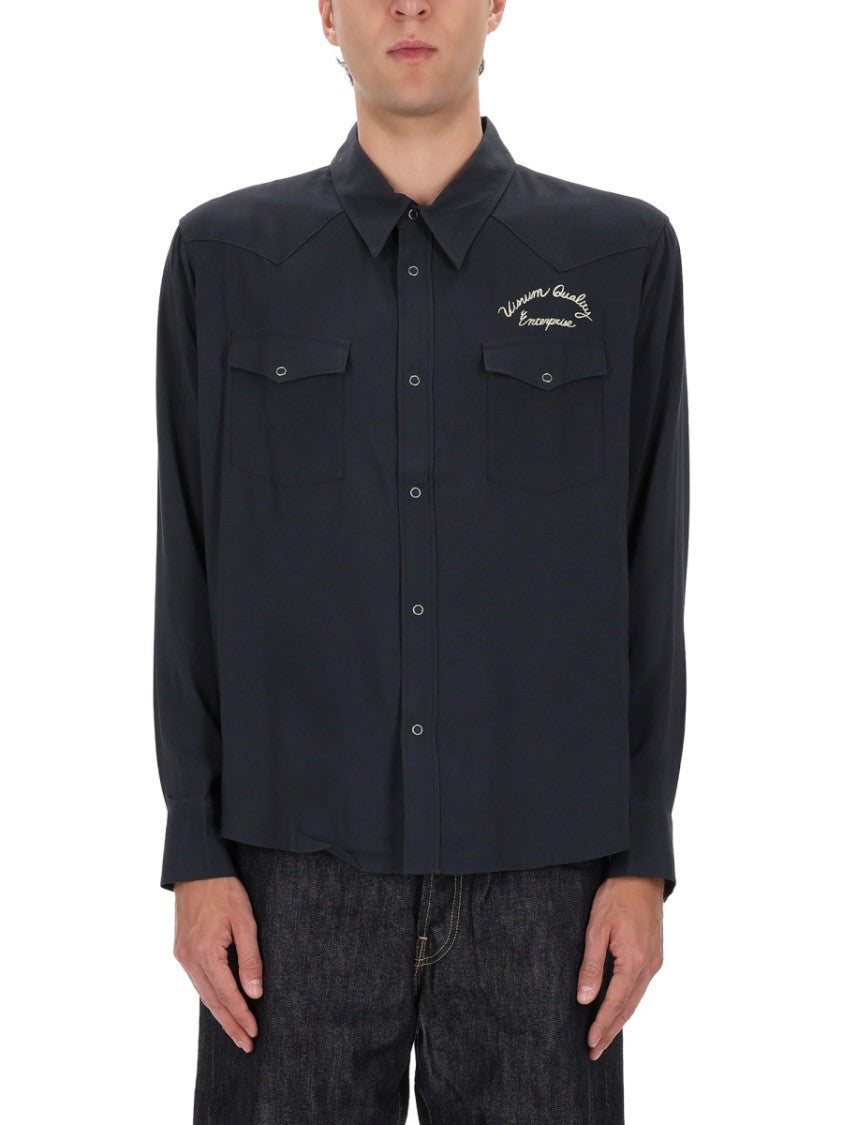 Visvim Four Corners Embroidered Rayon Shirt