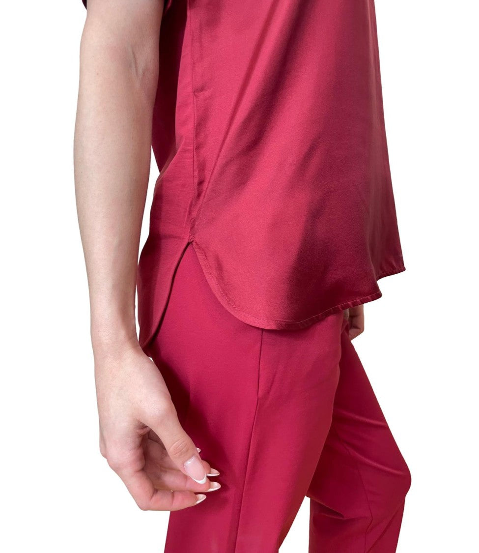 Max Mara Red Mmlotre Cotton Knit Top