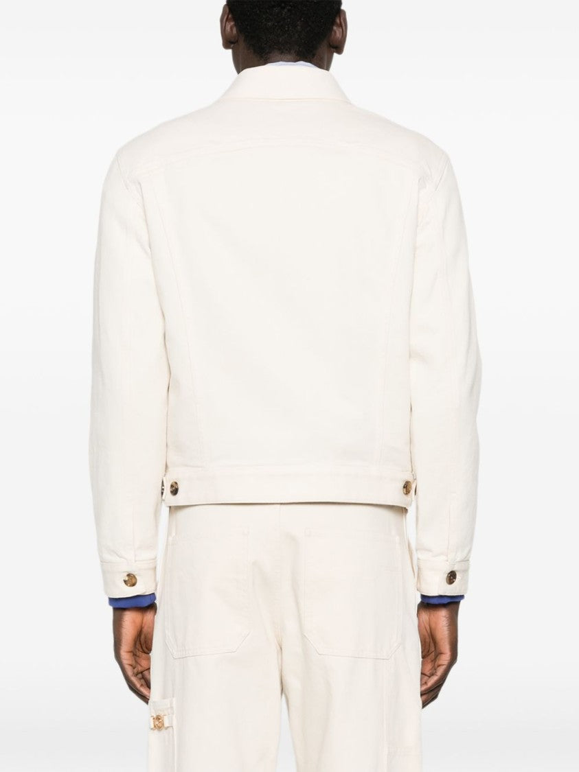 Valentino Garavani Cropped White Jacket With Classic Collar