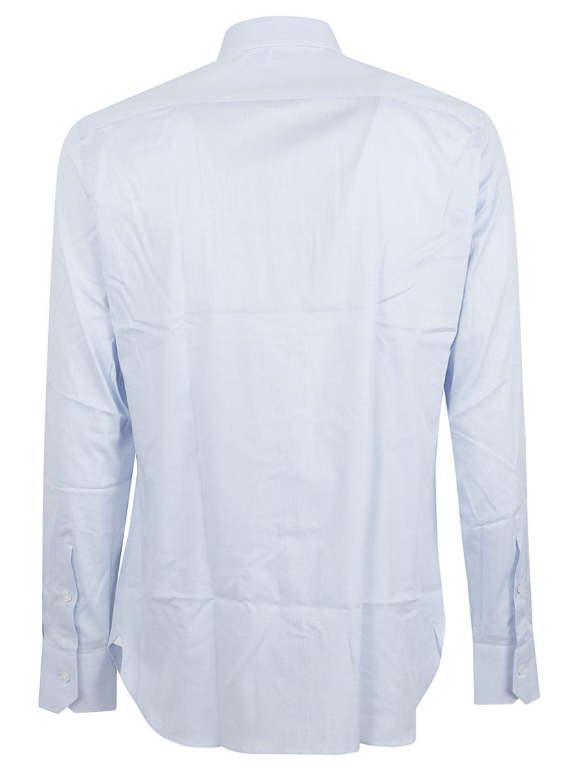 Zegna Pointed Collar Formal Shirt With Button-Down Front