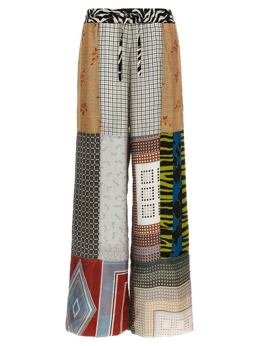 Marine Serre 'Regenerated Silk Scarves Drawstring' Pants