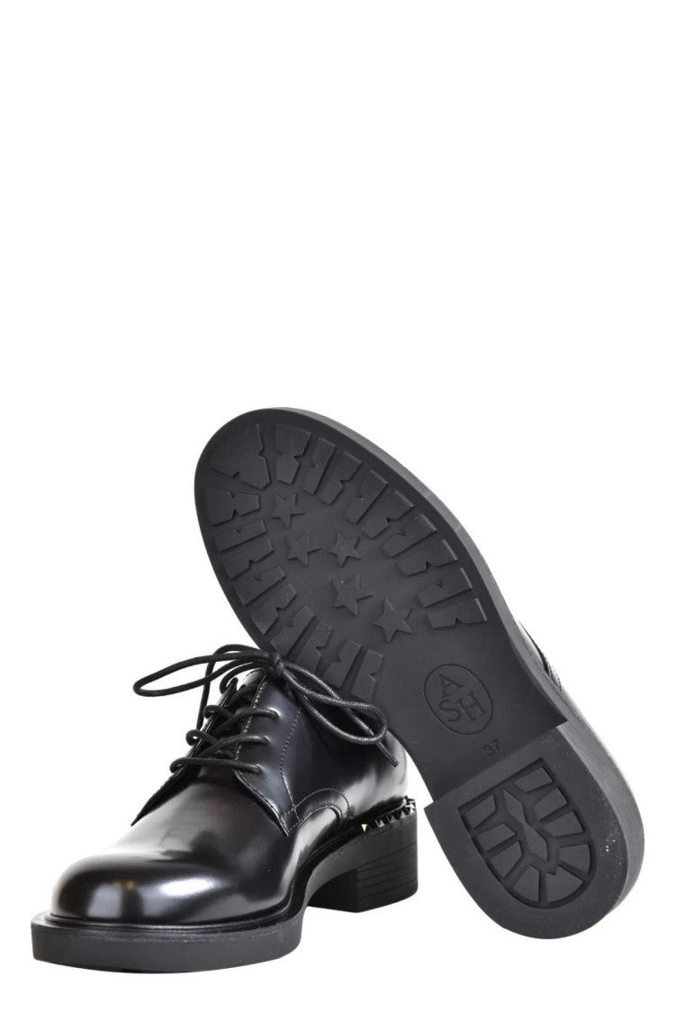 Ash Black Studded Sole Edge Leather Brogues