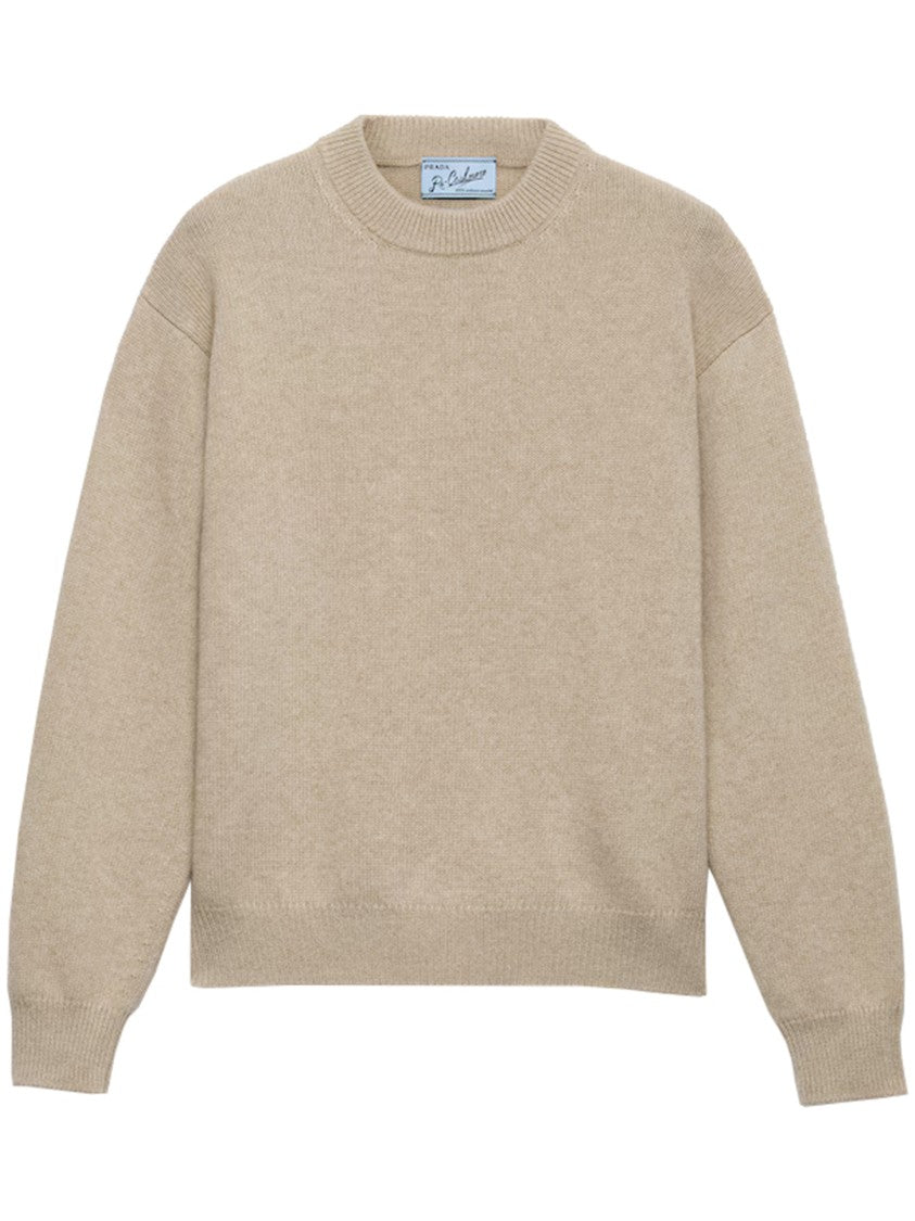 Prada Beige Relaxed Fit Fabric Sweater