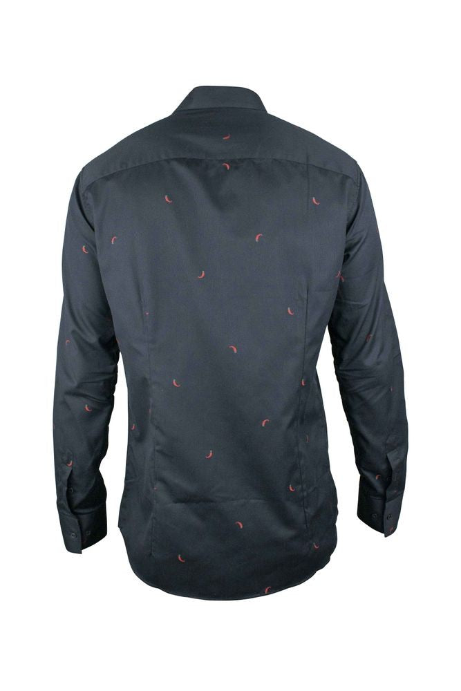Philipp Plein Printed Black Cotton Shirt With Skull Detail