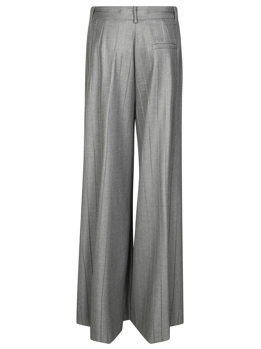 The Andamane Wide-Leg Palazzo Pants With Vertical Pinstripes