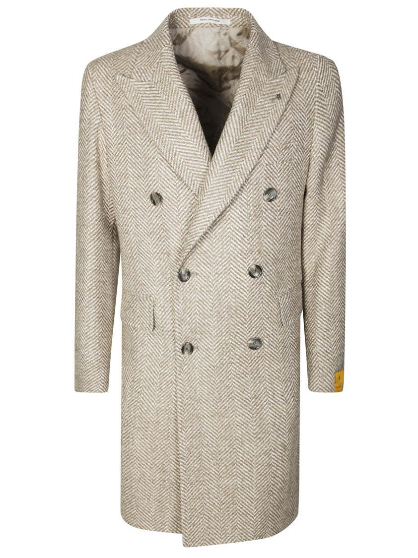 Tagliatore Double-Breasted Herringbone Coat