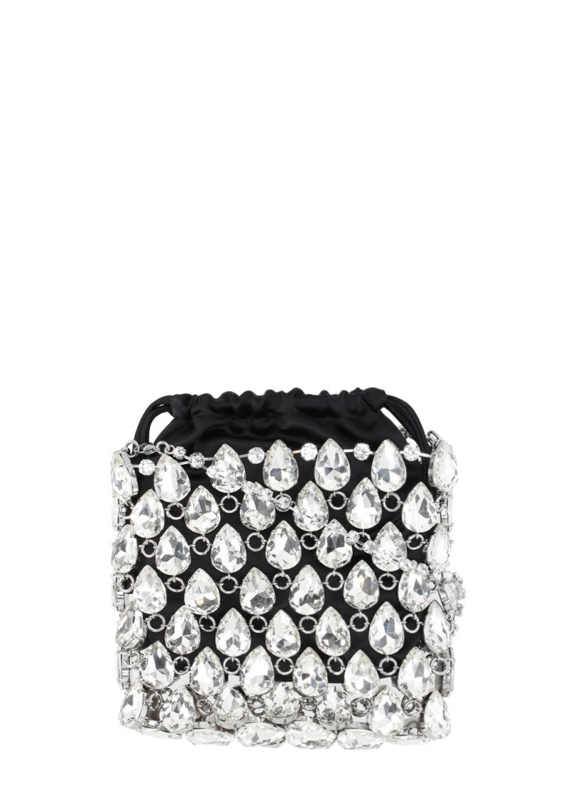 Self-Portrait Crystal-Embellished Chainmail Mini Shoulder Bag