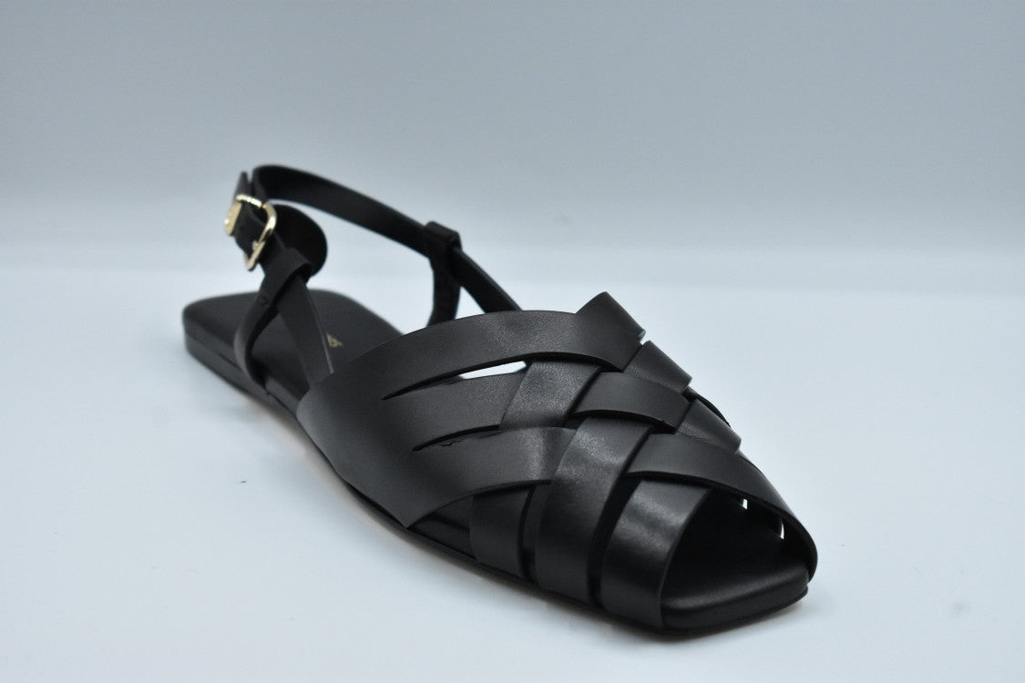 Michael Kors Black Laced Shoes With Crisscross Straps