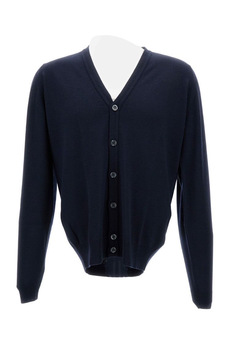 John Smedley Blue Midnight Cardigan