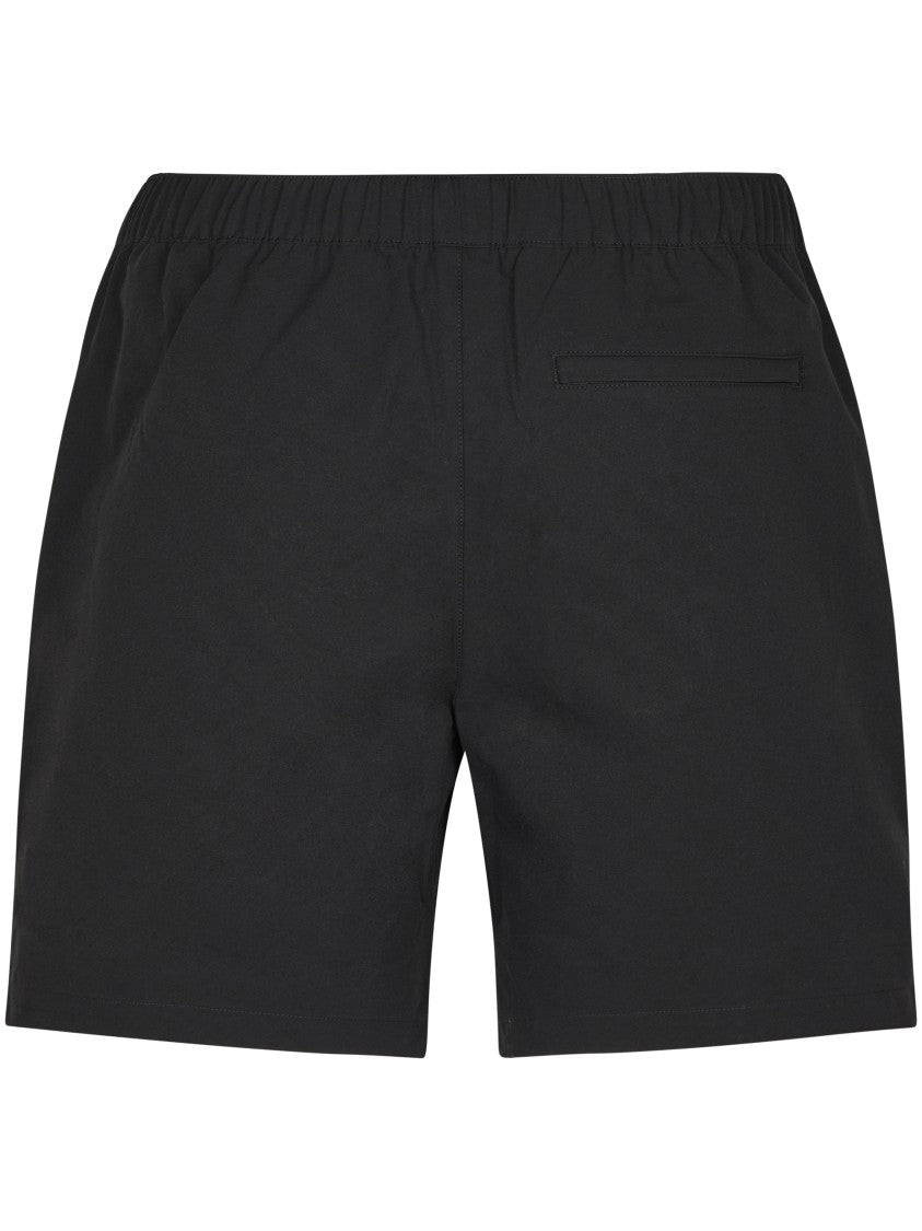 Moose Knuckles Minimalist Black Swim Shorts With Elastic Waistband