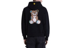 Barrow Black Bear Graphic Hoodie With Kangaroo Pocket