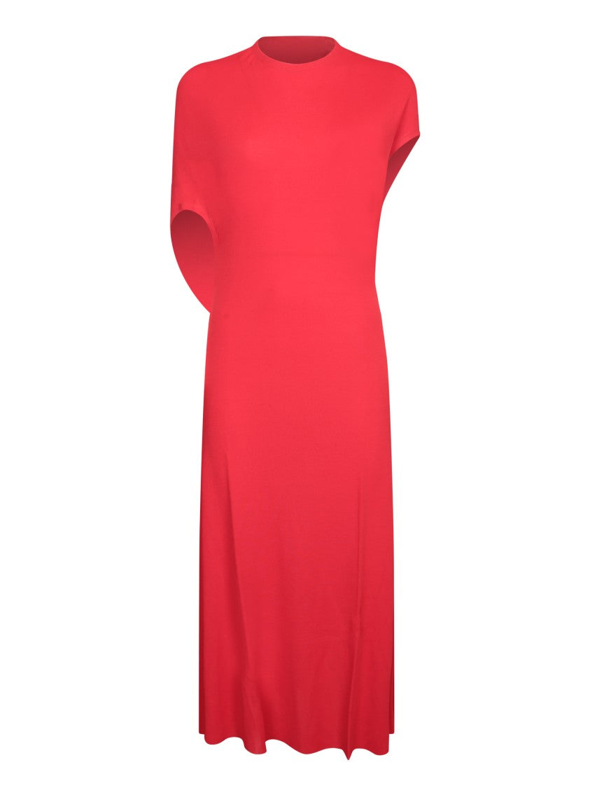 Jacquemus Knee-Length Red Dress With Short Sleeves