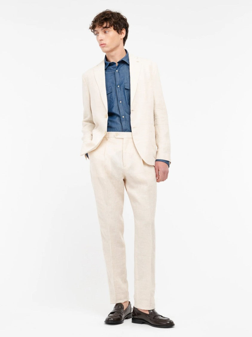 Manuel Ritz Light Beige Tailored Blazer Suit