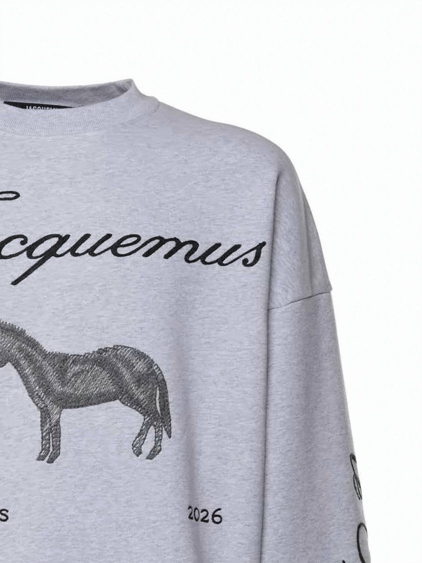 Jacquemus Long-Sleeve Sweatshirt With Graphic Accents