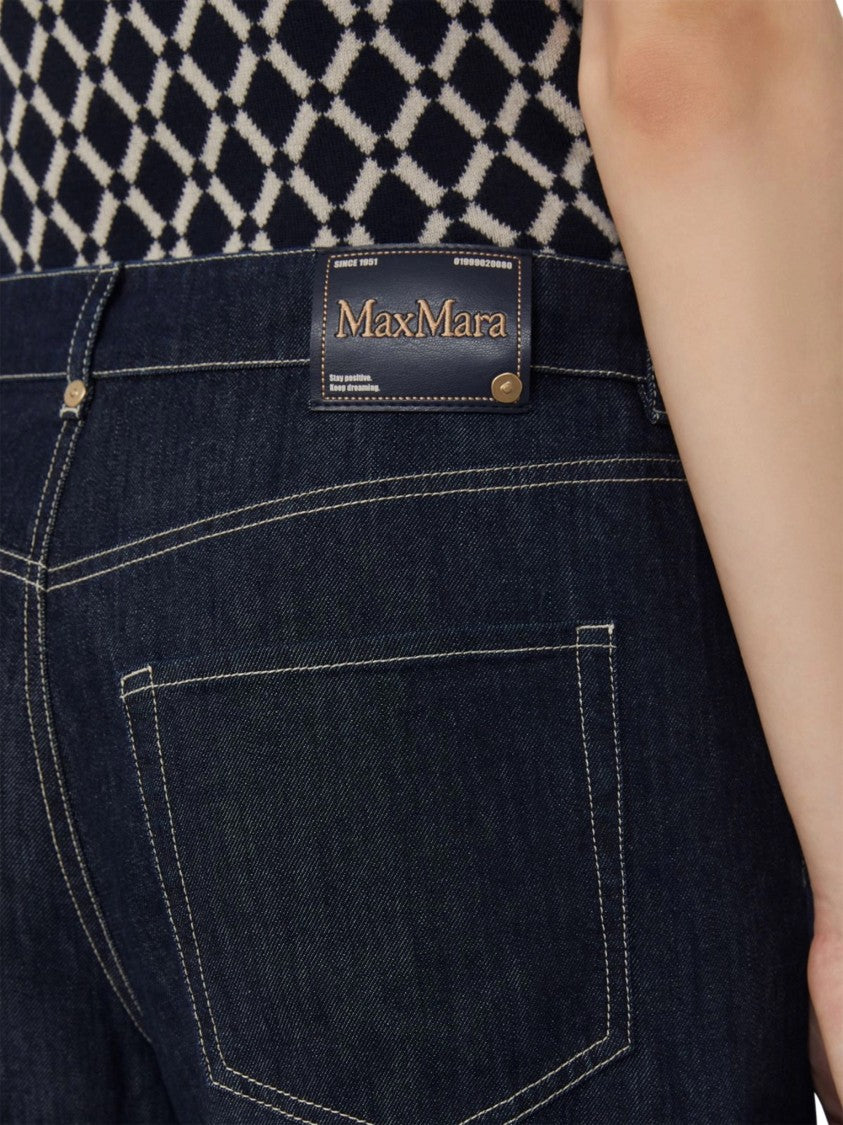 Max Mara Wide-Leg Cropped Jeans With Classic Five-Pocket Styling