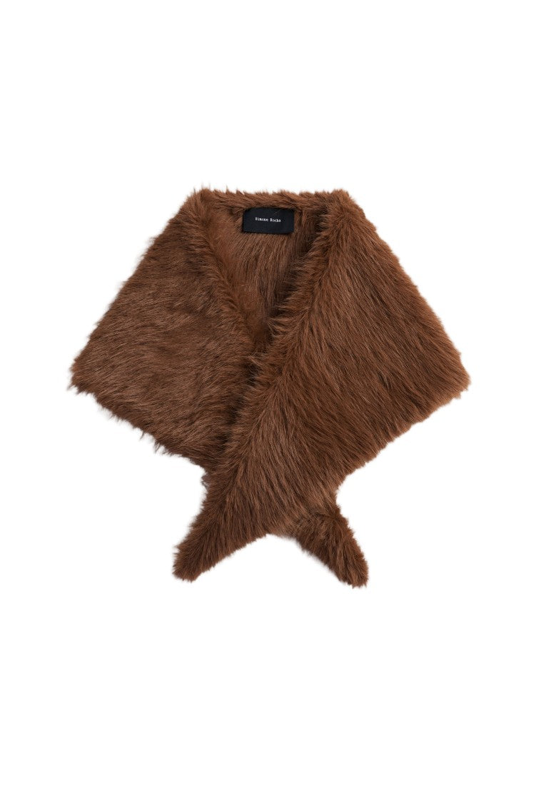 Simone Rocha Brown Faux-Fur Neck Warmer Scarf