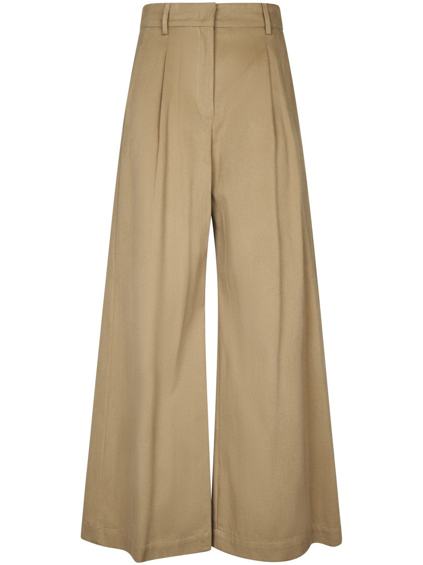 Max Mara Wide-Leg Trousers With High Waist And Pleated Design