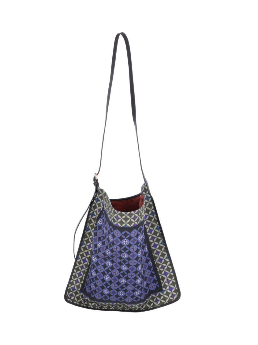Dries Van Noten Large Geometric Pattern Shoulder Bag