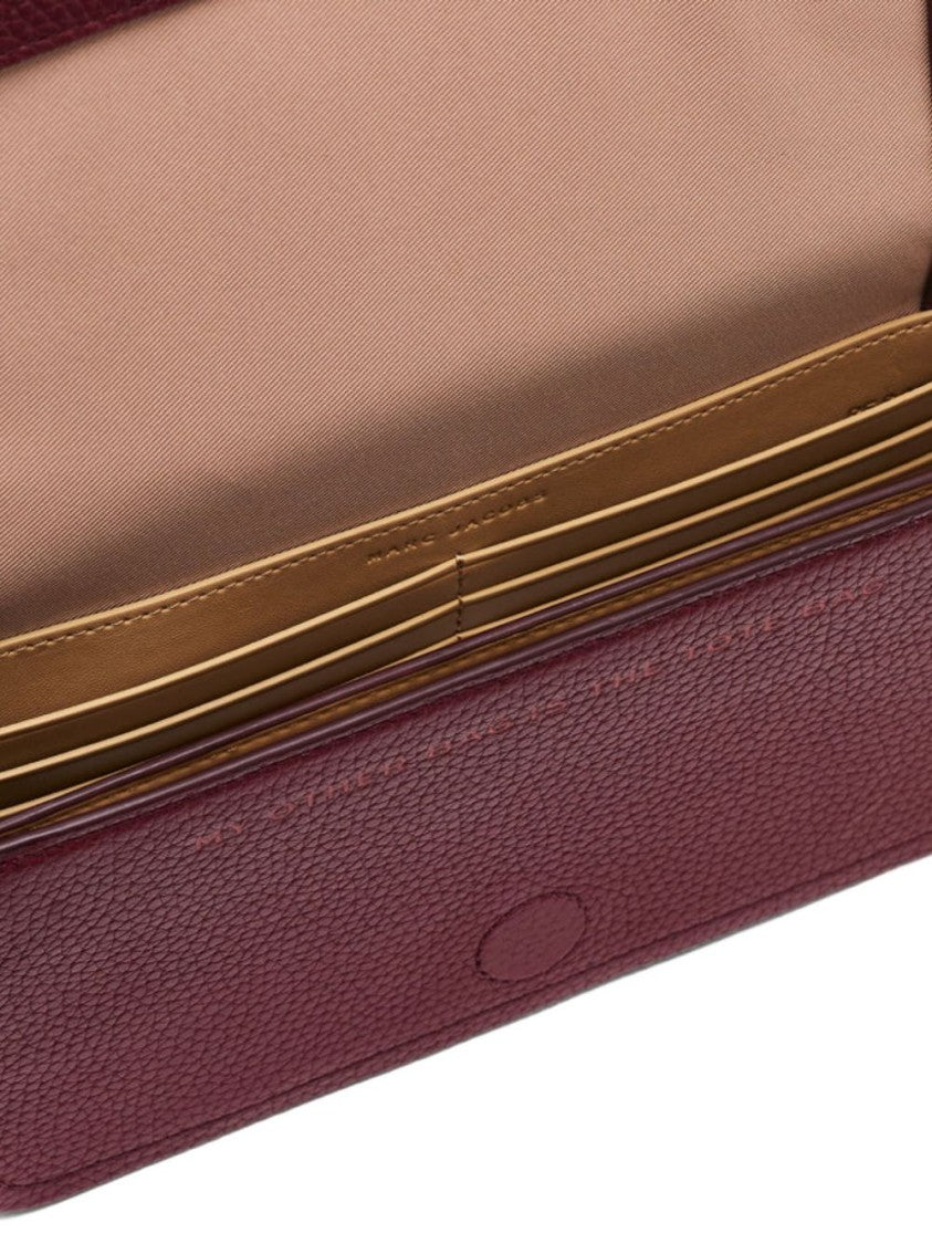 Marc Jacobs Rectangular Mini Bag In Textured Burgundy Leather