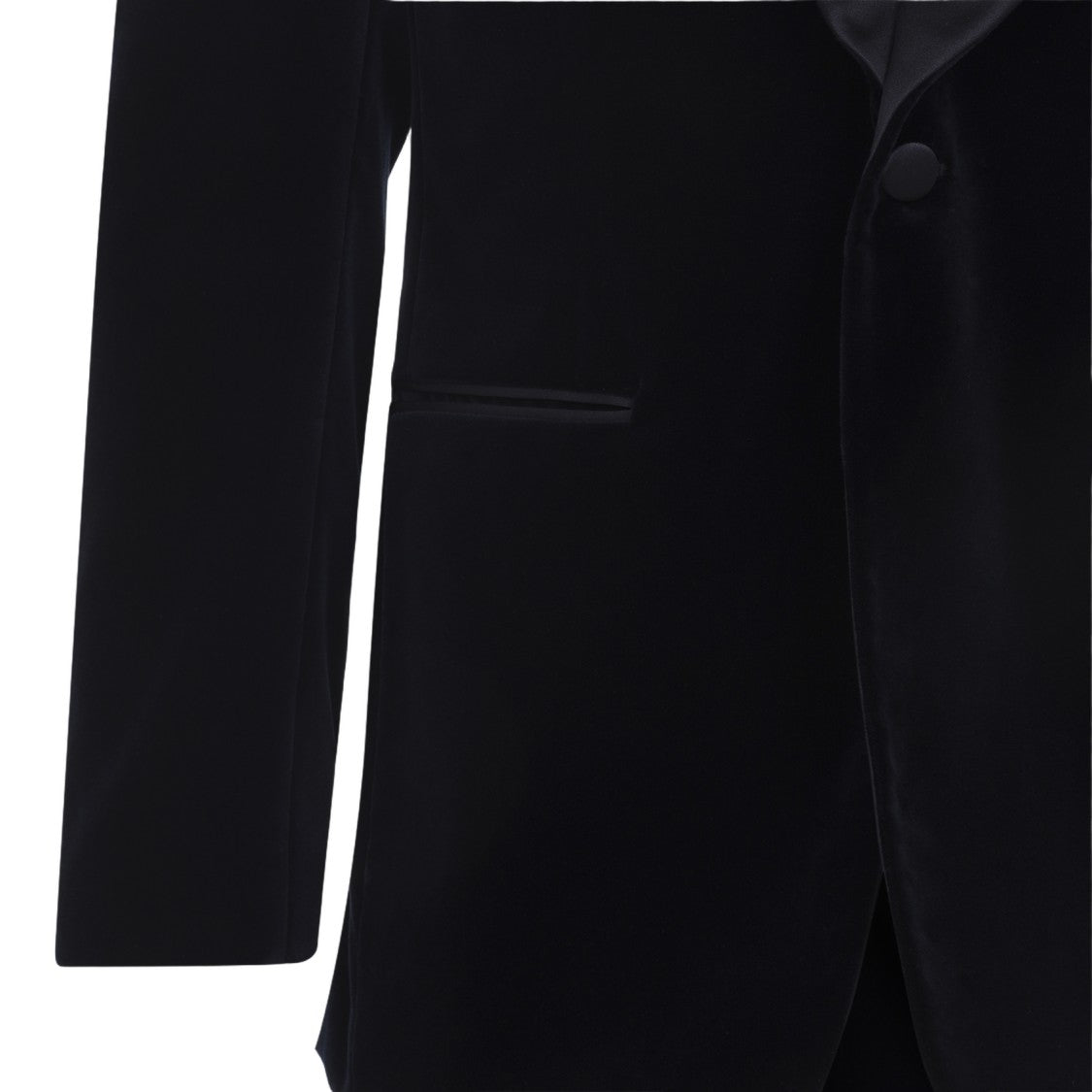 Canali Single-Button Black Velvet Blazer